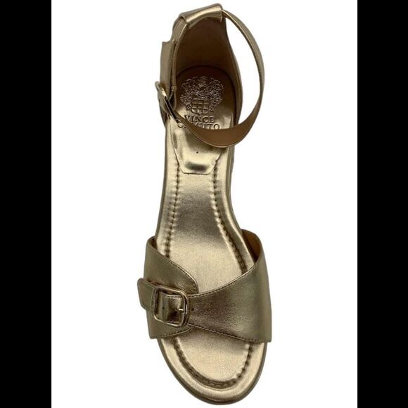 Vince Camuto Adjustable Wedge Sandals Meterry Egyptian Gold - Medium - Picture 2 of 3